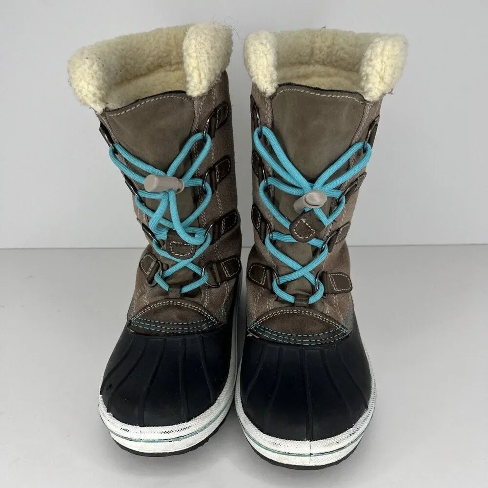 Cat & Jack Thermolite Insulated Girls Size 2 Faux FurLined Duck Boots